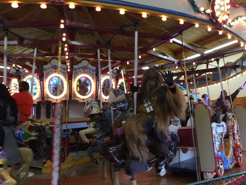 Eric Pope as Chewbacca on Ferris Wheel