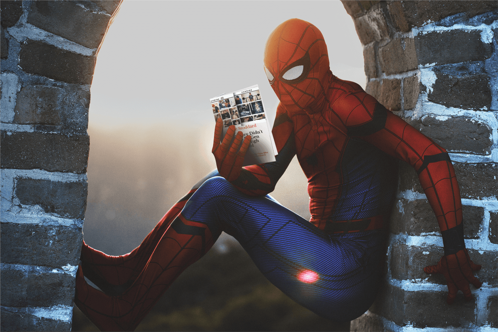 Spider Man Reads Jesse Stoddard's Books